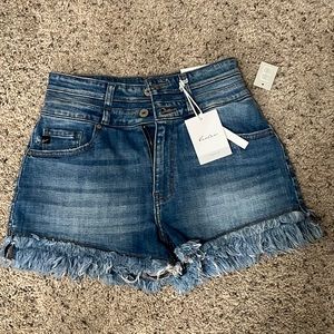 KanCan super-high rise double button 3in shorts